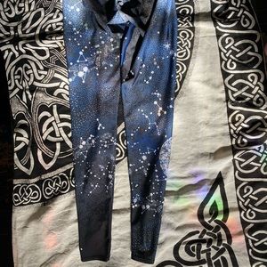 Onzie Blue Star Constellation Printed Leggings Sm